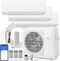 ARLIME, Condizionatore, 208-230V, 30000 BTU, 230 V, 112 x 33 x 23 cm, Bianco, alluminio, Wi-Fi, telecomando, timer, motore inverter, pompa di calore