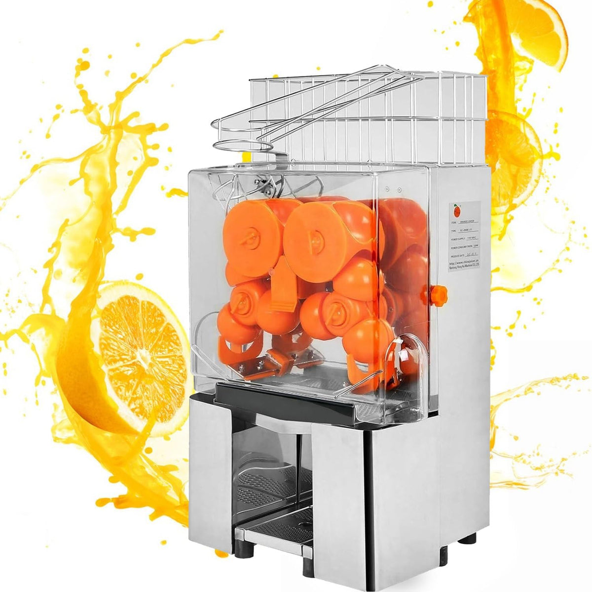Estrattori succo albero singolo masticatori, DHMYYXGS, 120 w, 45x34x78,5 cm, 110 V, Nero, acciaio inox