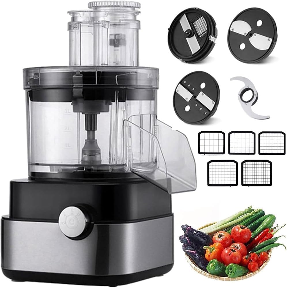 Robot da cucina, 600 W, Nero, acciaio inox