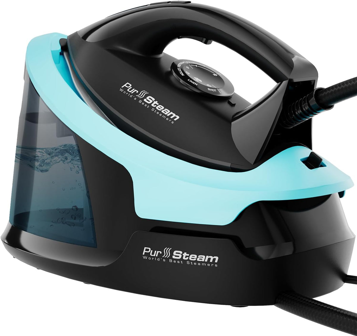 Pursteam World's Best Steamers, Ferri a vapore, 1700 W, 1,8 l, 120 V, Nero, spegnimento automatico