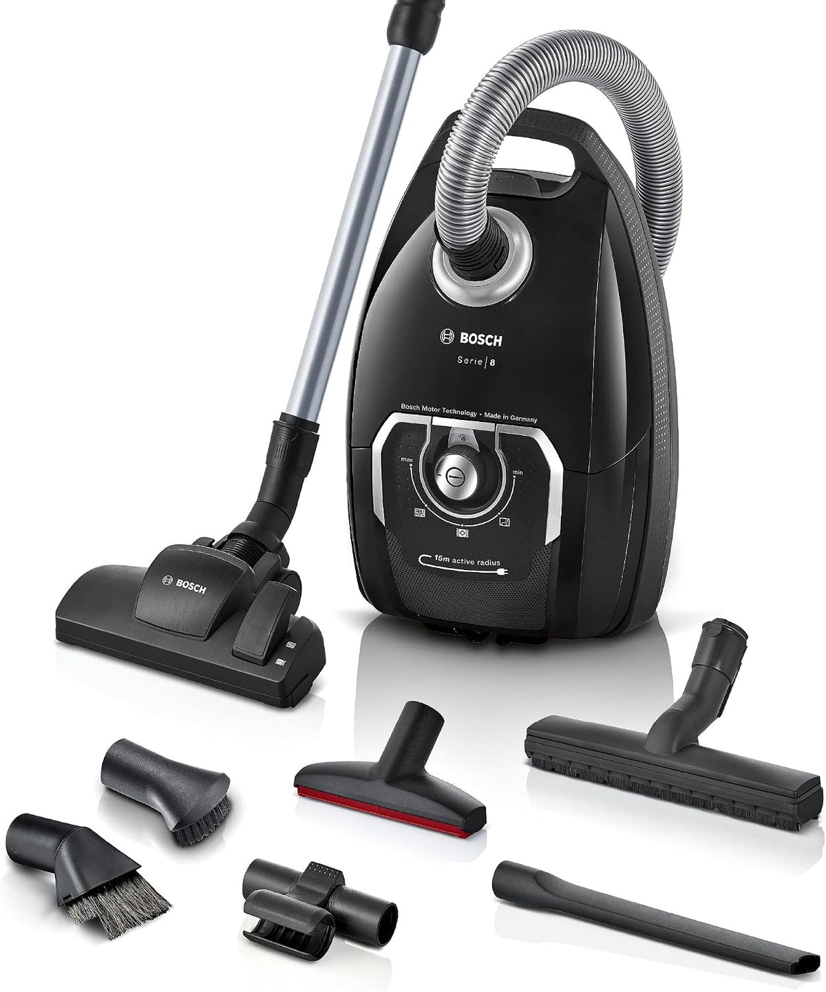 Aspirapolvere, BGL8XALL, Bosch, 27,5 x 32 x 48 cm, 15 m, 8,1 kg, Nero