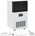 Sufrk, Macchina per cubetti di ghiaccio, 45 kg, 36 x 34,5 x 63 cm, 240 V, Nero, acciaio inox, autopulizia