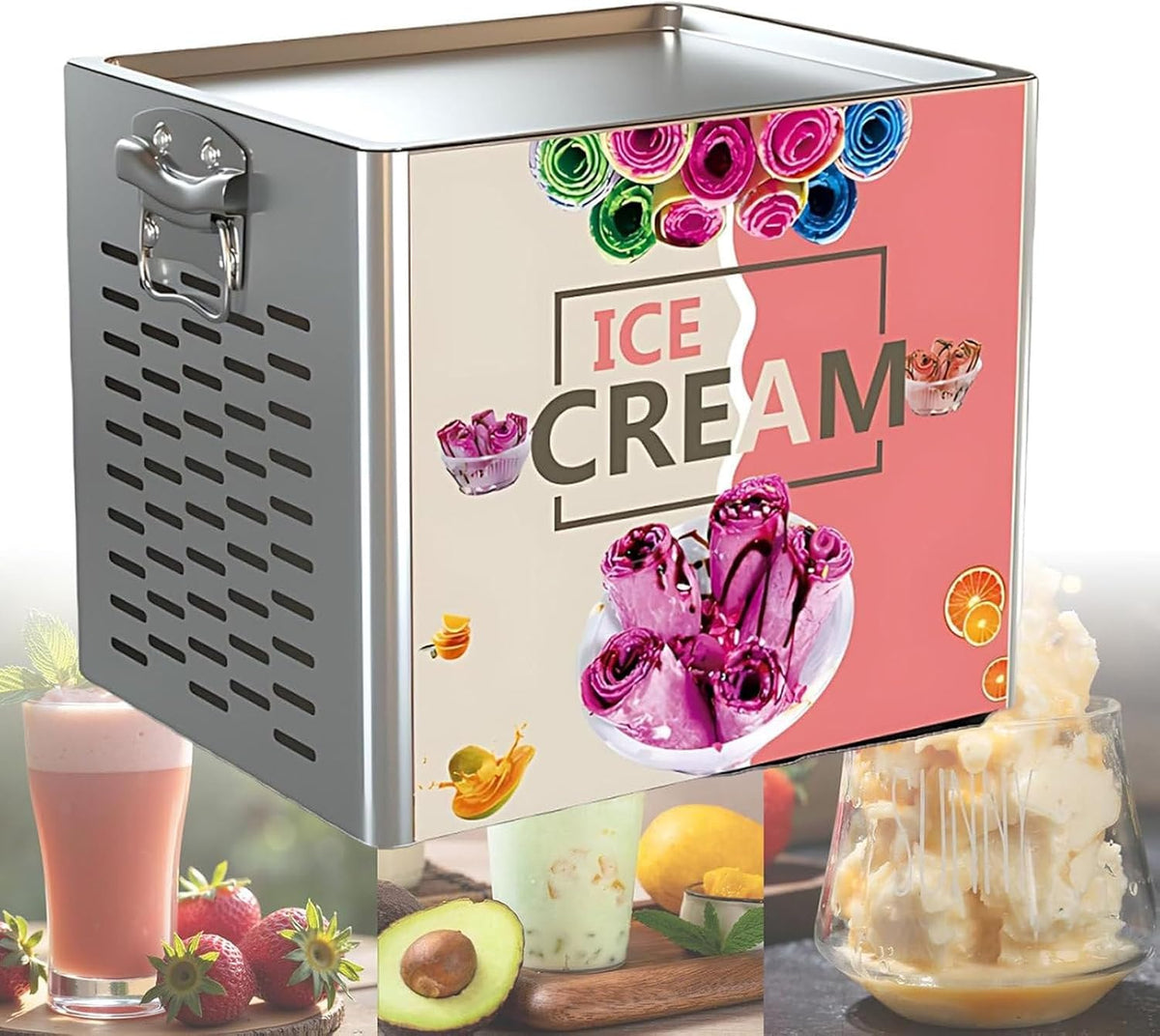 STIDEsknautic, Gelatiera, 30 x 24 cm, 330 W, 15 kg, Argento, acciaio inox