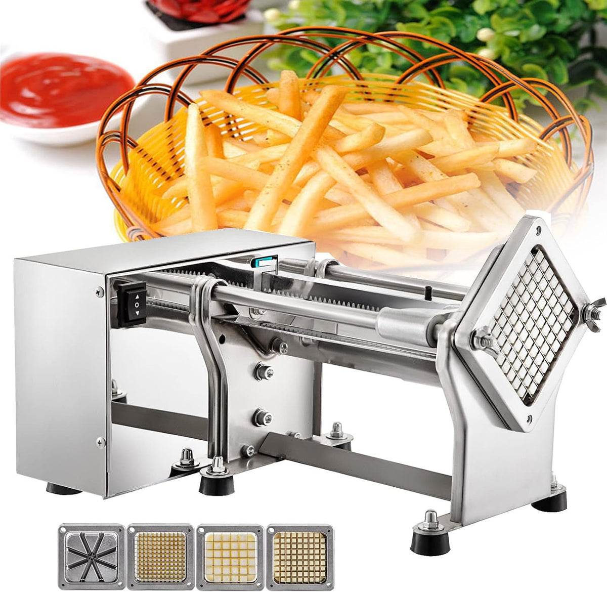 QUSYZD, Affettatrice, Argento, acciaio inox