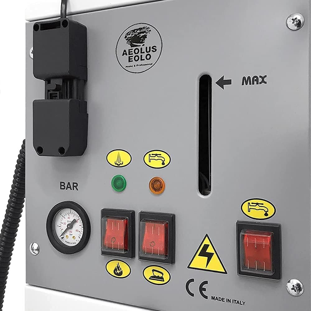 AEOLUS EOLO Home & Professional, Ferri a caldaia, AV05, 10 L, 1,6 kg, 1450 W, Nero, acciaio inox, 3 in 1