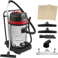 MAXBLAST, Aspirapolvere, 80 L, 3000 W, 1,5 m, Argento, acciaio inox