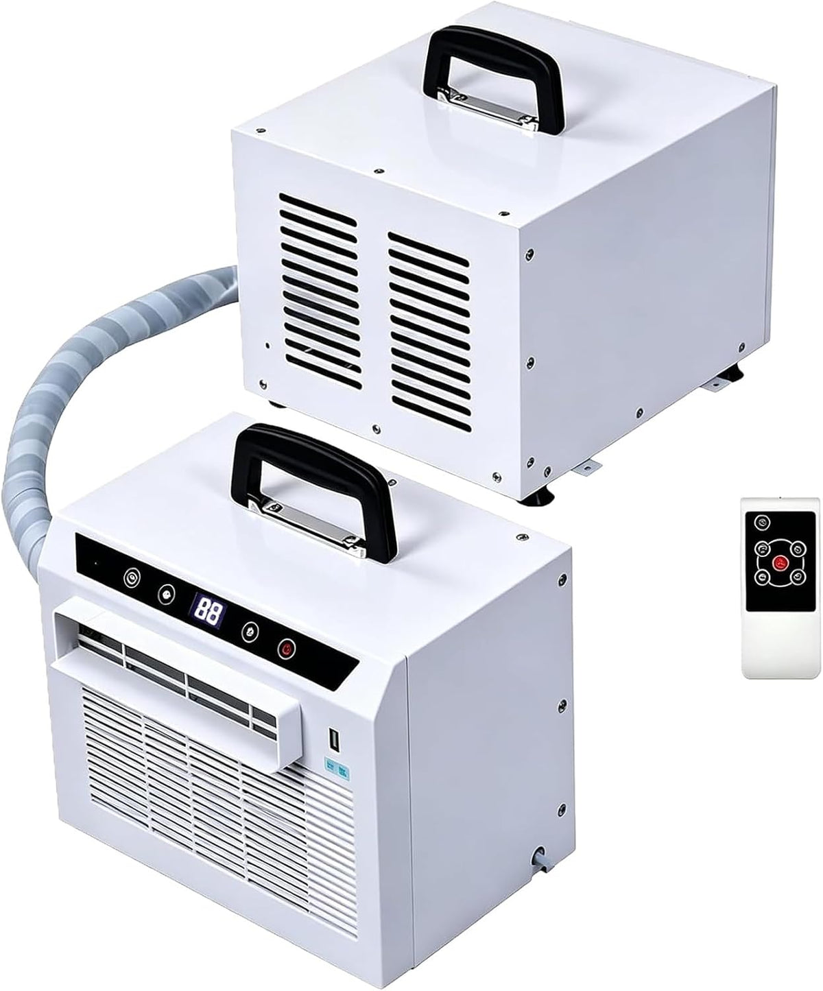 Atwynd, Condizionatore, 3000 BTU, 191 × 285 × 233 mm, 1300 W, Grigio, telecomando