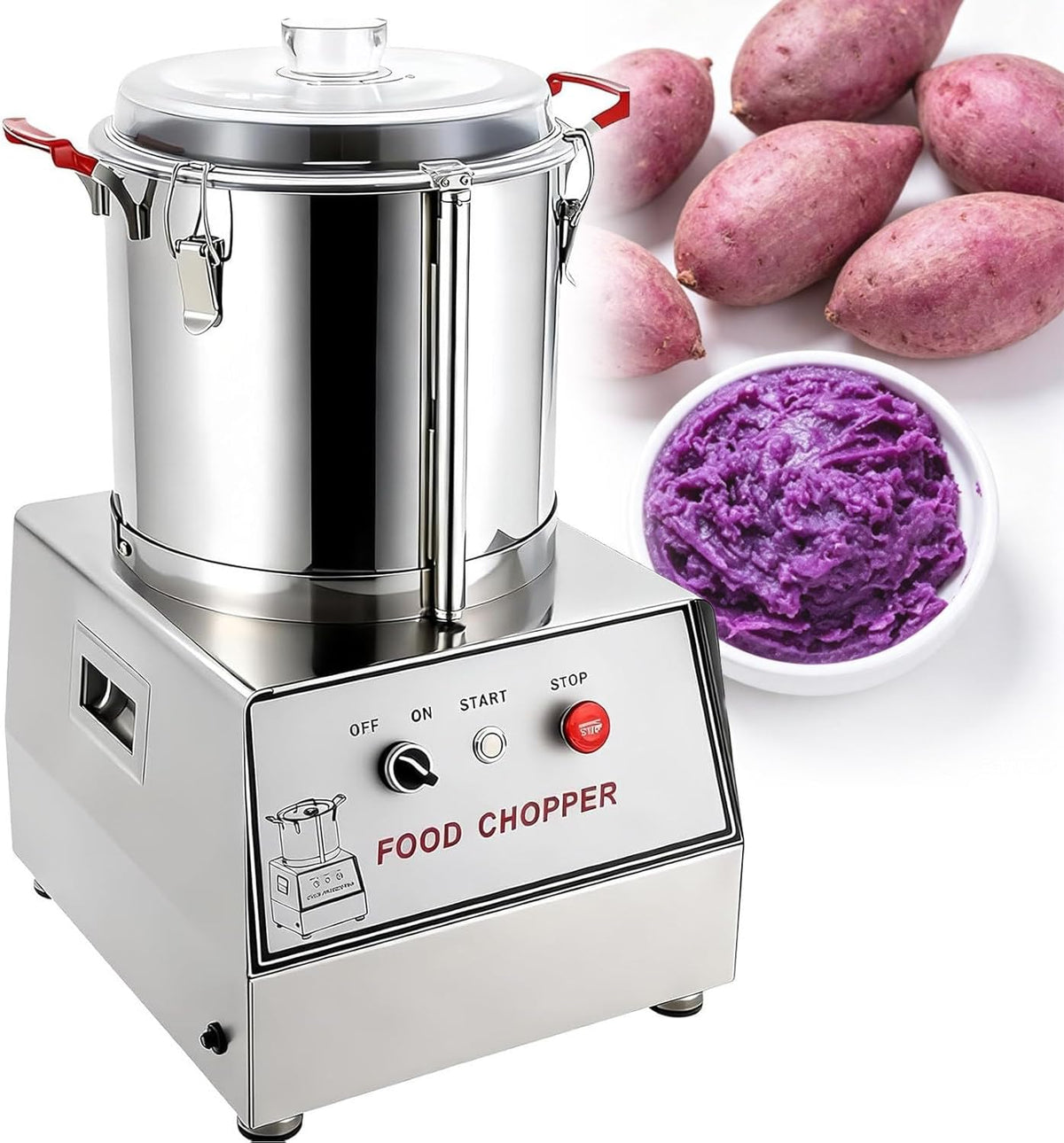 UORDBY, Robot da cucina, 15 L, 1400 giri/min, 950 W, Argento, acciaio inox
