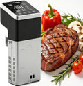 YANGYMM, Macchine sottovuoto per alimenti, 130 x 115 x 320 mm, 1600 W, 0,1°C, Nero, acciaio inox, illuminazione LED