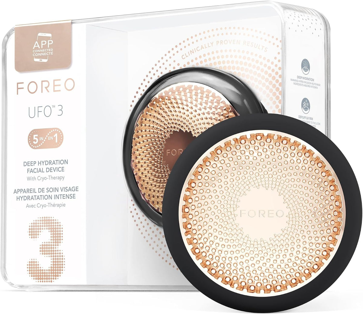 Apparecchi per tonificare e per pulizia viso, FOREO, Rosso, illuminazione LED