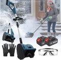Pale da neve, 7,9 m, 1200 W, 3300 giri/min, Nero, struttura pieghevole, funzionamento senza fili