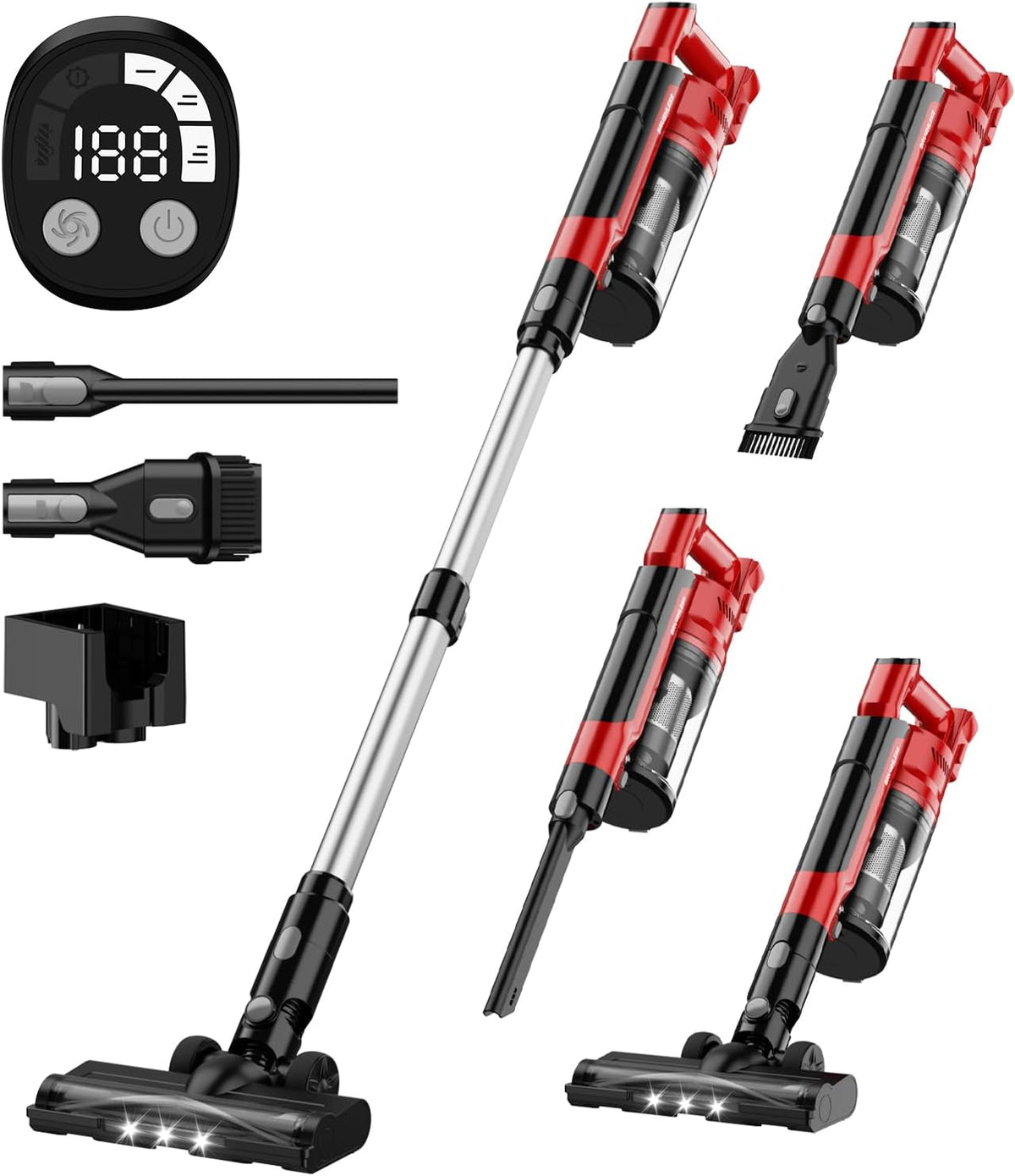 Aspirapolvere, VAXCANZE, 350 W, 35 kPa, 120.000 giri/min, Nero, funzionamento senza fili