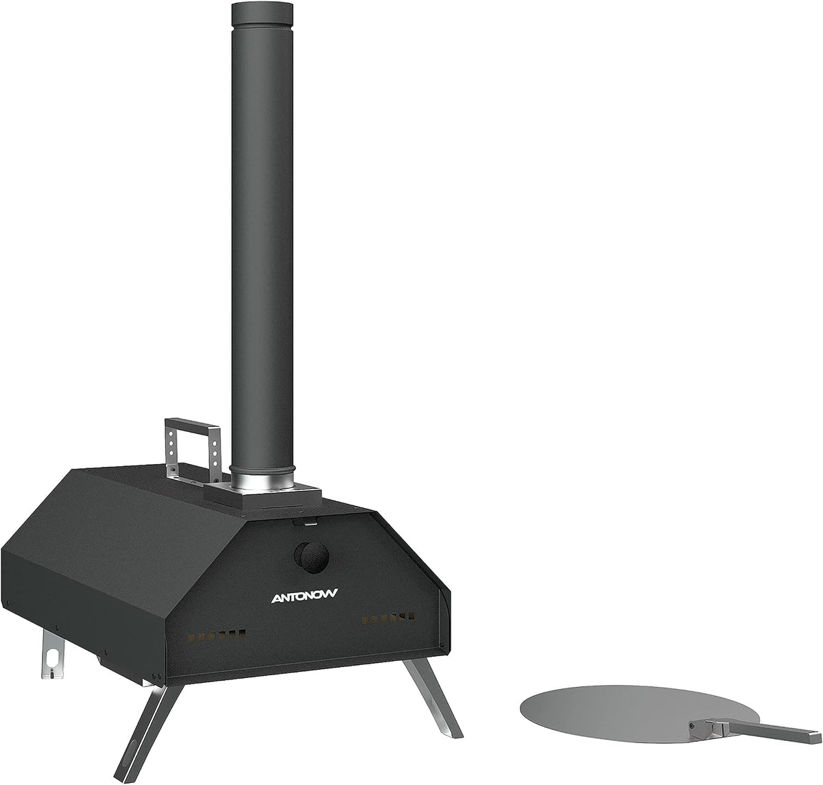 Antonow, Forno per pizza, Nero/Argento, acciaio inox