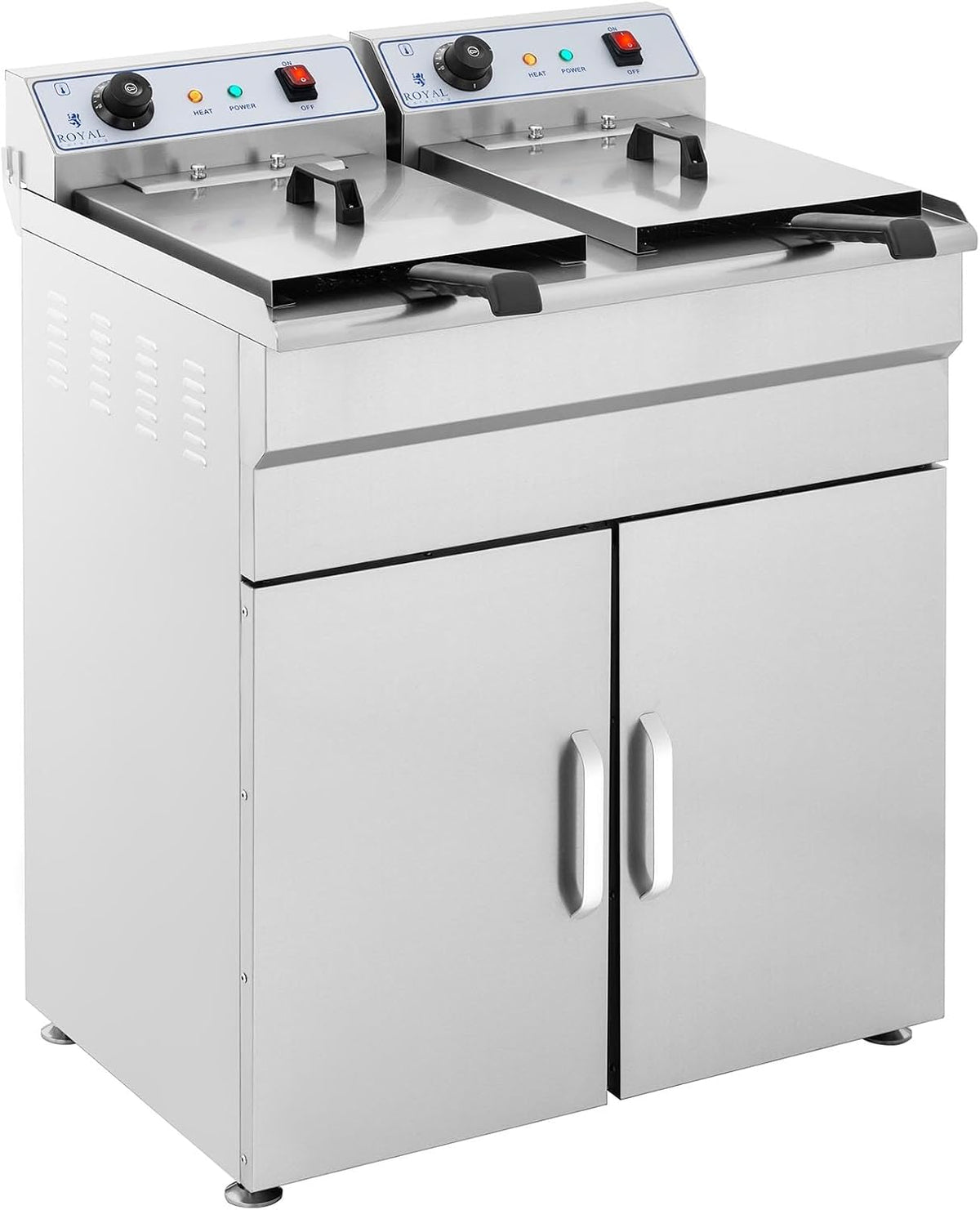 Royal Catering, Friggitrici, 16 L, 230 x 120 mm, 200 °C, Nero, vano contenitore, timer