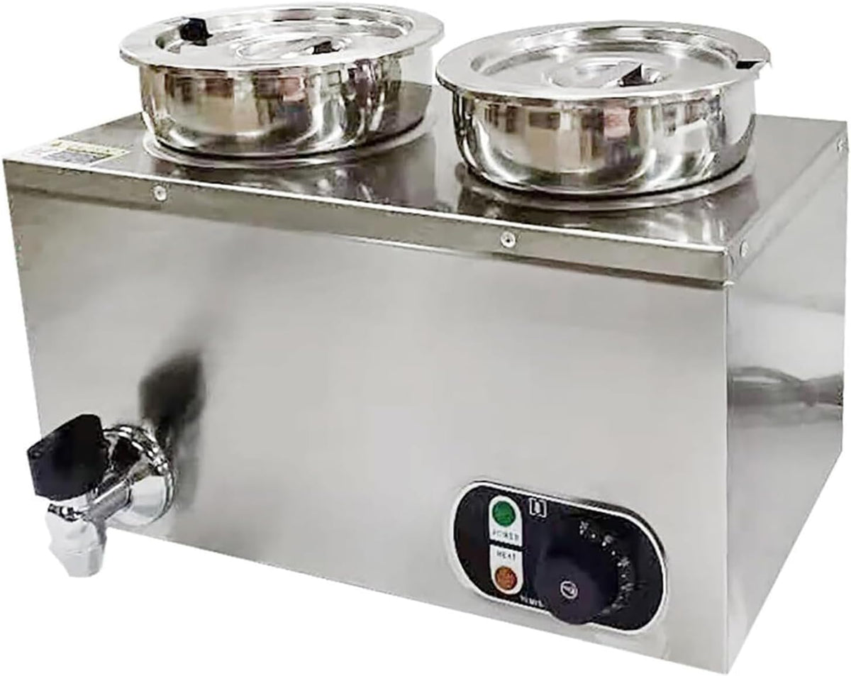 Scaldavivande, 4 L, 300 W, 48,5X32,5X31 CM, Argento, acciaio inox, vano contenitore