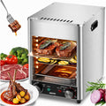 MIAOXIAOLONG, Bistecchiere, 1700 W, 800 °C, 110 V, Nero, acciaio inox