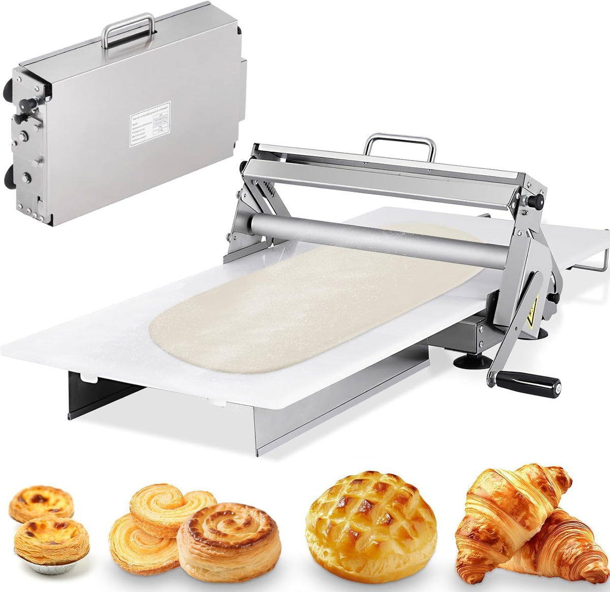 ESINY, Macchine per pasta a mano, 830 x 480 x 250 mm, 0 mm, 27 mm, Nero, acciaio inox, struttura pieghevole