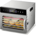 SHENGSHIYU, Essiccatori per alimenti, 285×200 mm, 800 W, 35°C, Argento, acciaio inox, illuminazione LED, timer