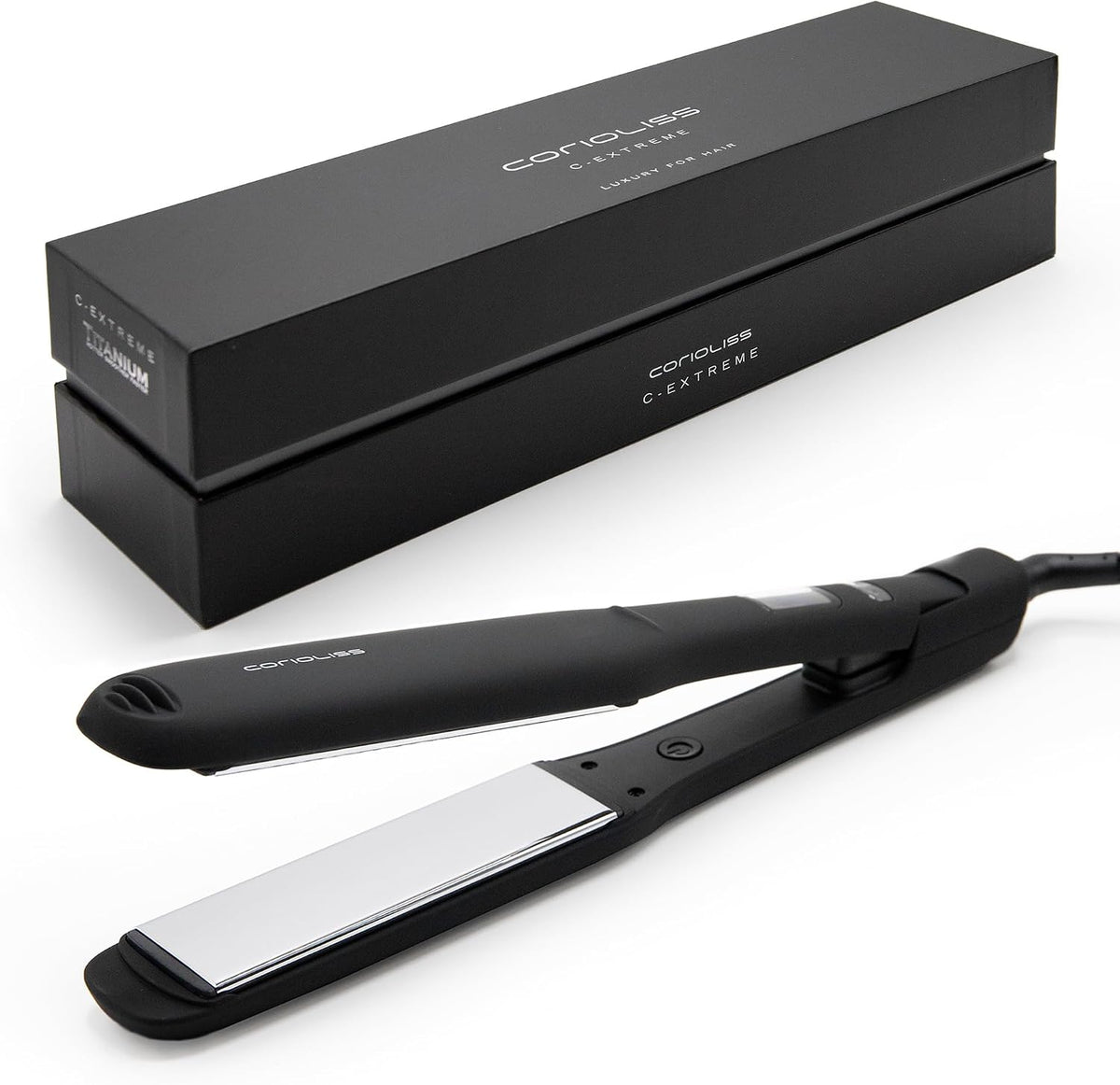 Corioliss, Piastre per capelli, 40 mm, 125 mm, Nero