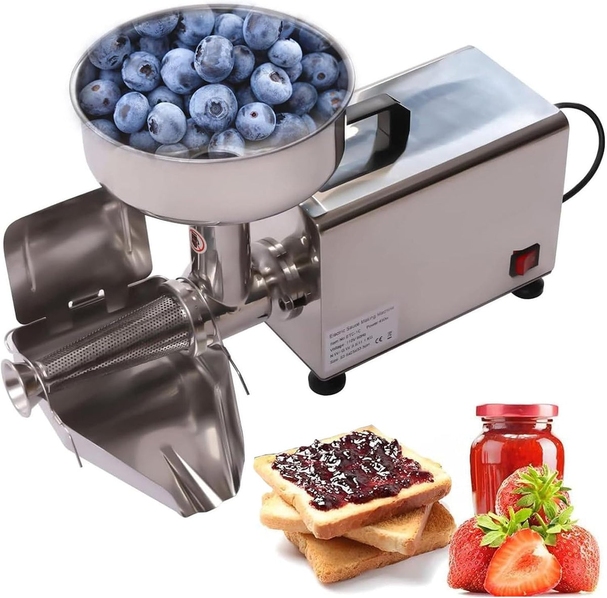 Centrifughe ed estrattori di succo, 490 x 230 x 345 mm, 50 kg, 214 mm, Argento, acciaio inox