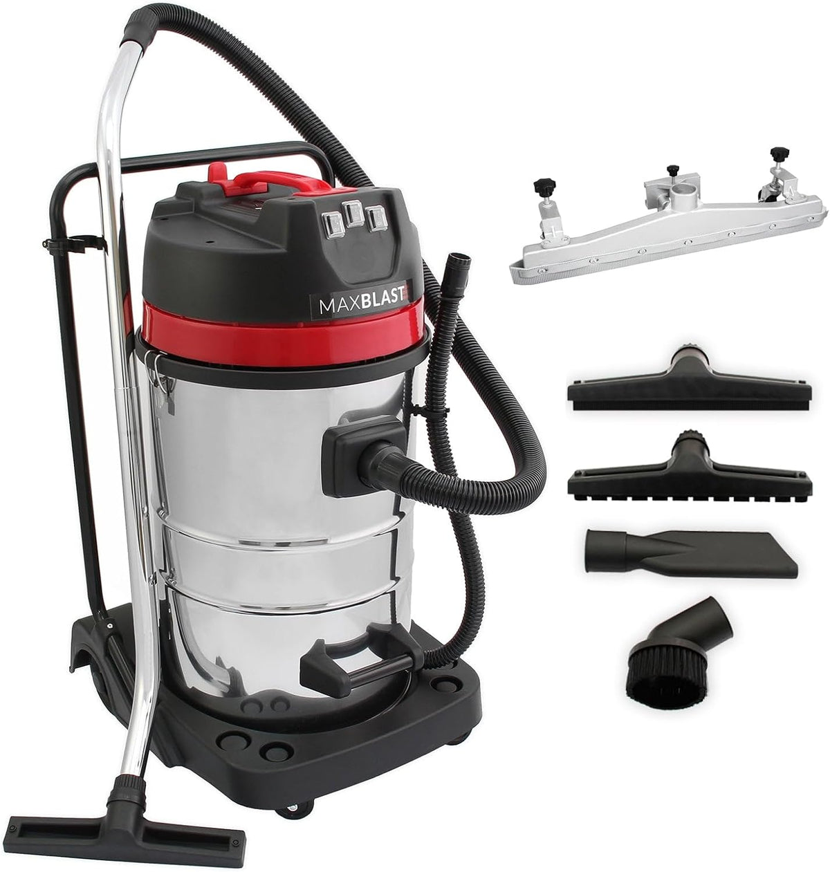 MAXBLAST, Aspirapolvere, 80 Litri, 3000 W, 58,5 cm, Nero