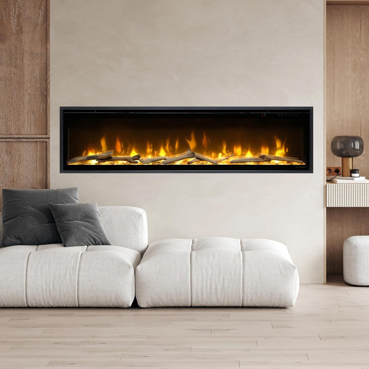 Camino elettrico, Dimplex, 156 cm, 14,7 cm, 131 cm, Marrone