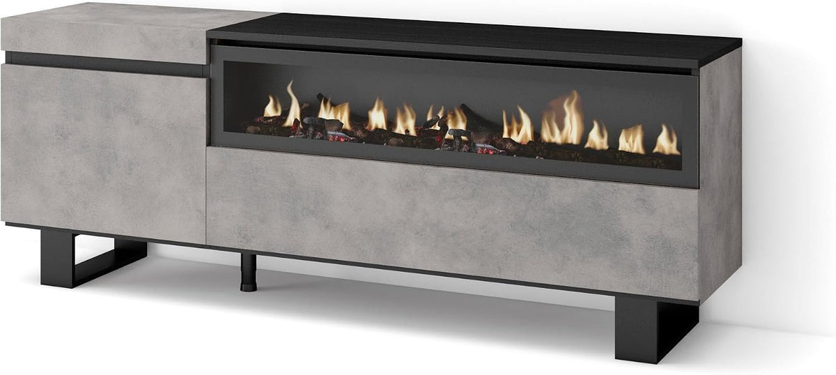 Skraut Home, Paraventi, 102 cm, 21 cm, 34 w, Nero, illuminazione LED, telecomando