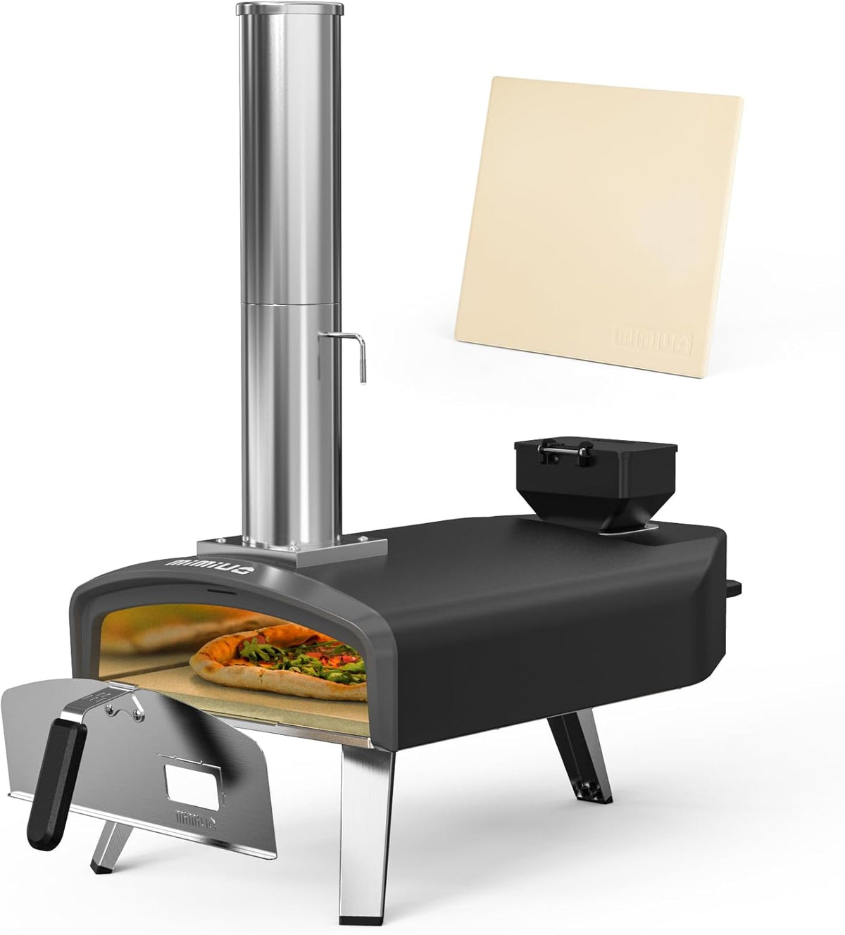 Mimiuo, Forno per pizza, 30,5 cm, Nero