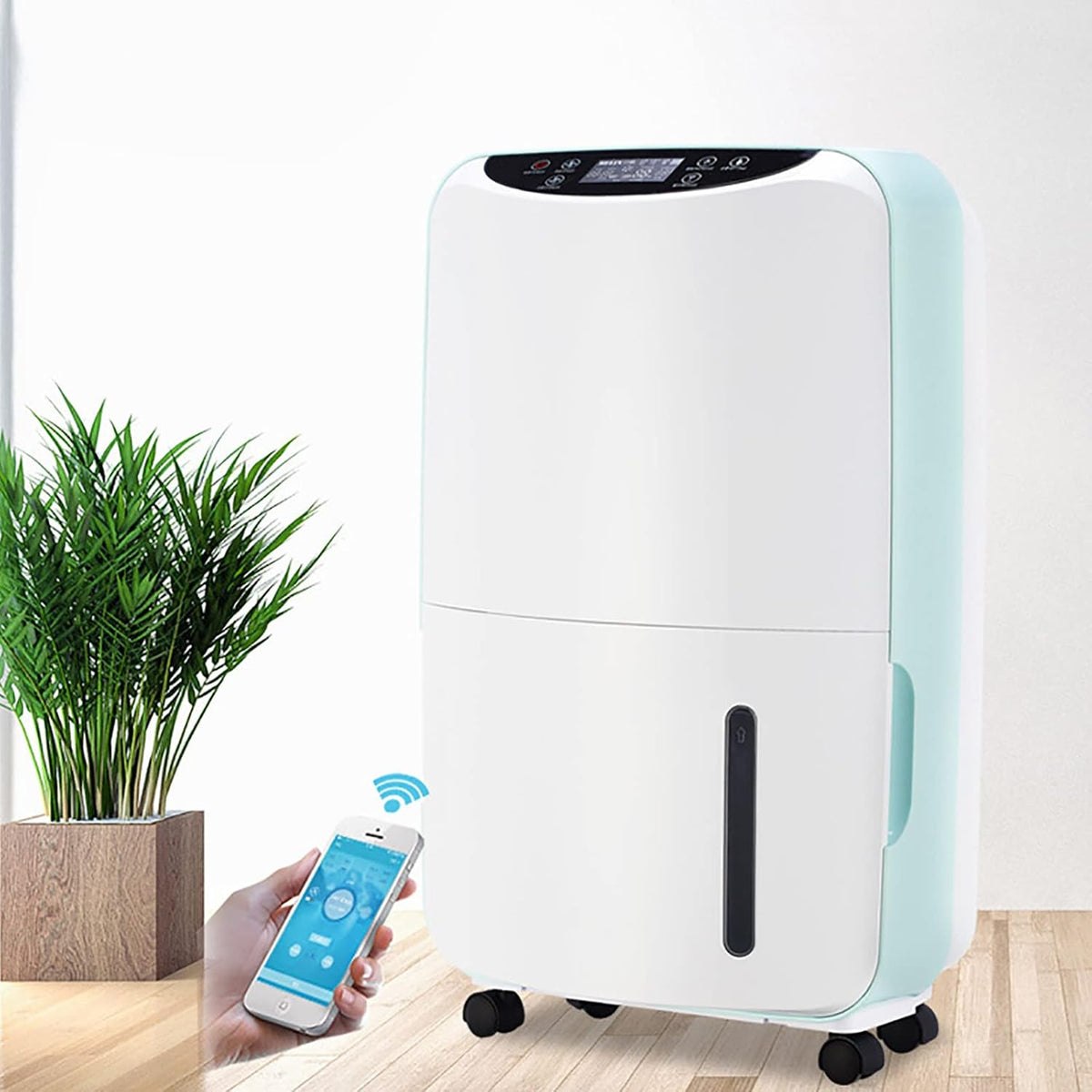 ZJLZJLO, Deumidificatore, 30 l, 330 W, 30 °C, Bianco, Wi-Fi