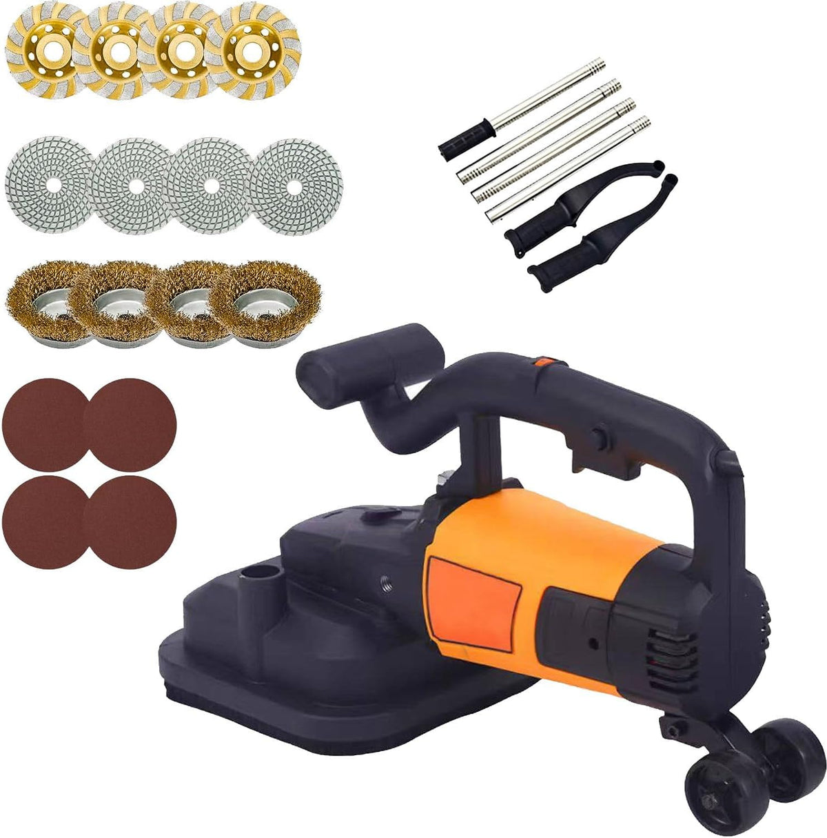 Lucidatrici per pavimenti, CelyToe, 3000 Giri/min, 220 V, 3800 W, Nero, alluminio