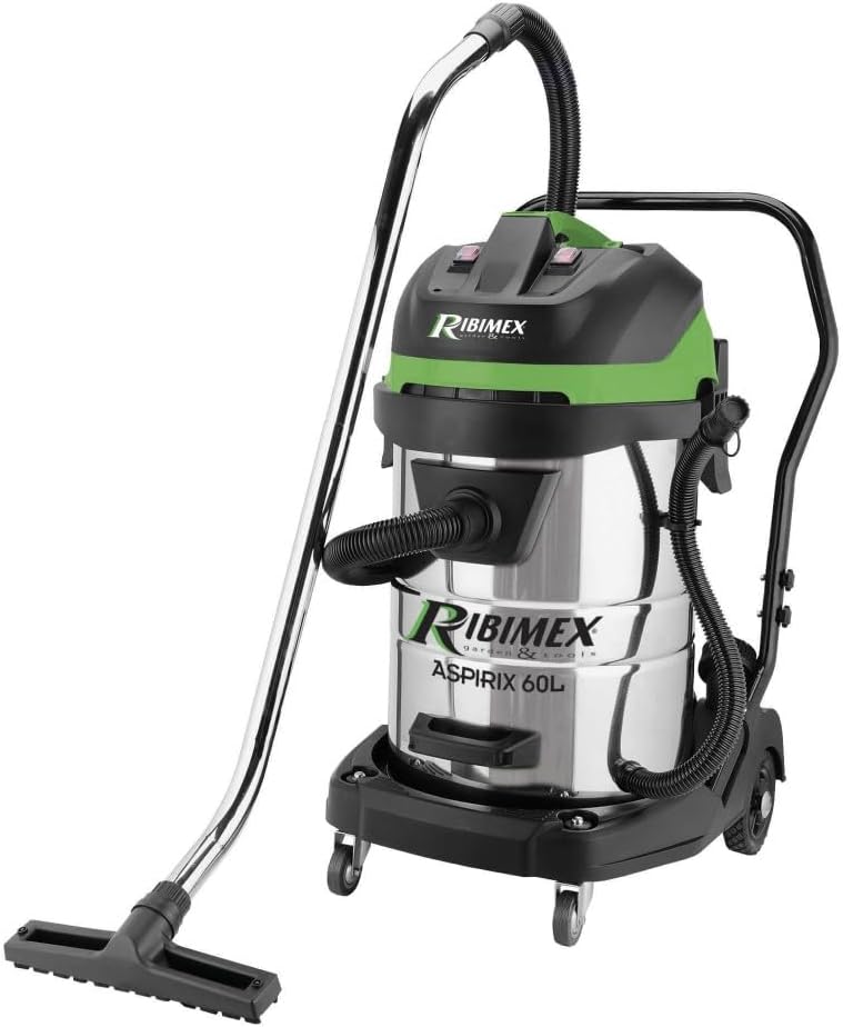 Aspirapolvere solidi e liquidi, PRASP61LX2, Ribimex, 60 L, 1000 W, Nero
