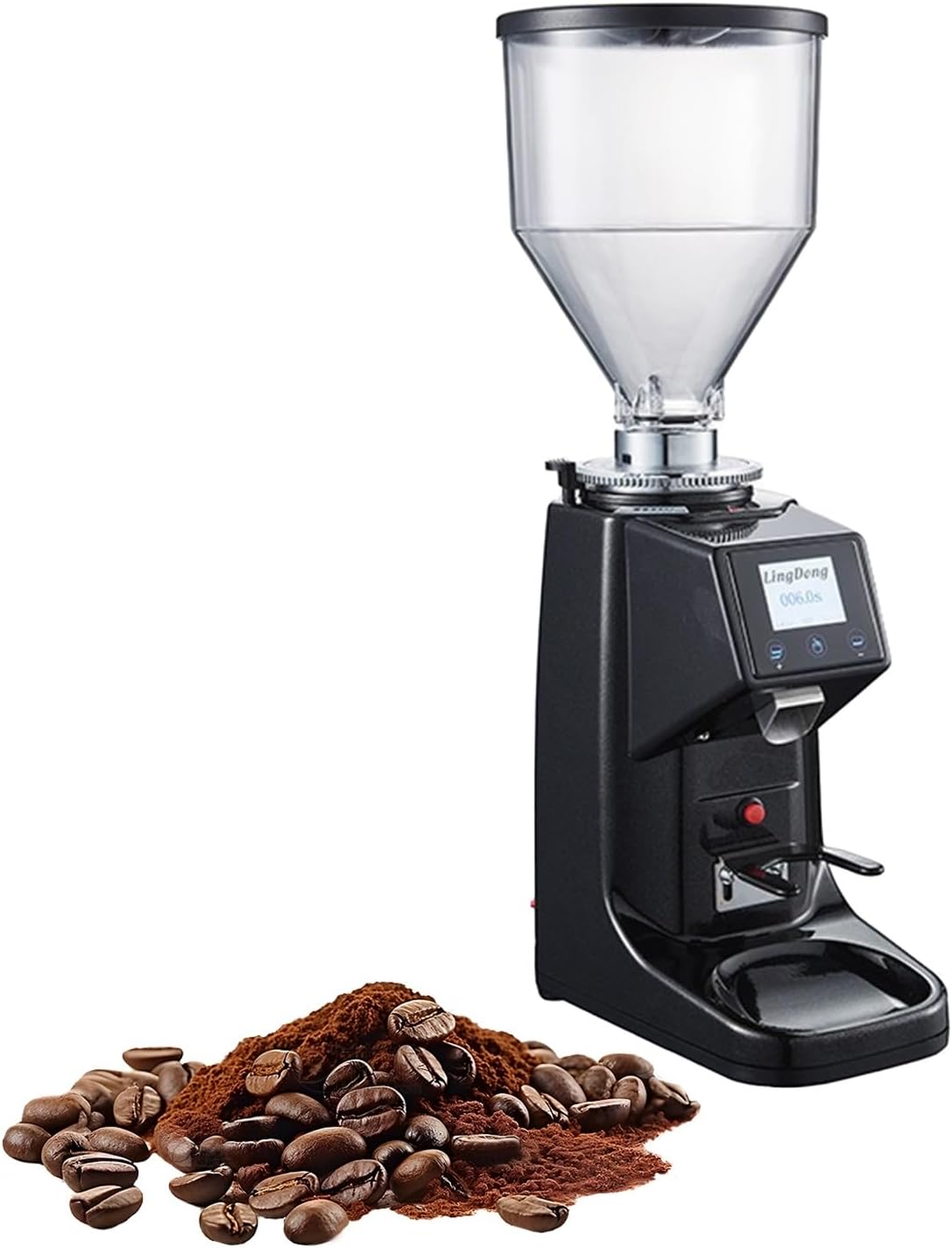 VUNHEX, Macinacaffè elettrici con lama, 22 x 14 x 37,5 cm, 250 g, 60 mm, Nero/Argento, alluminio, vano contenitore, timer