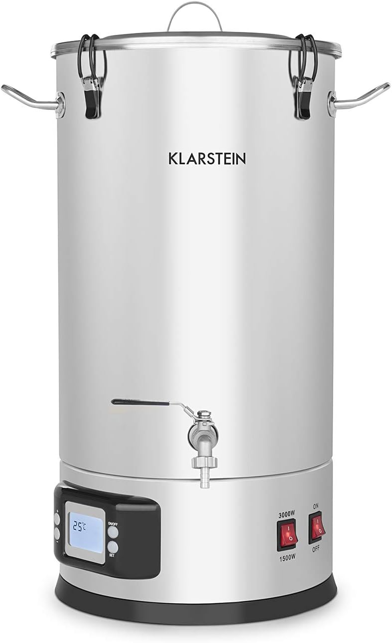 KLARSTEIN, Fermentatori, 3000 W, 25 Litri, 43 x 65 x 36 cm, Argento, acciaio inox, vano contenitore, timer