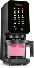 GOURMETmaxx, Gelatiera, 700 W, 500 ml, Nero, acciaio inox, vano contenitore, illuminazione LED