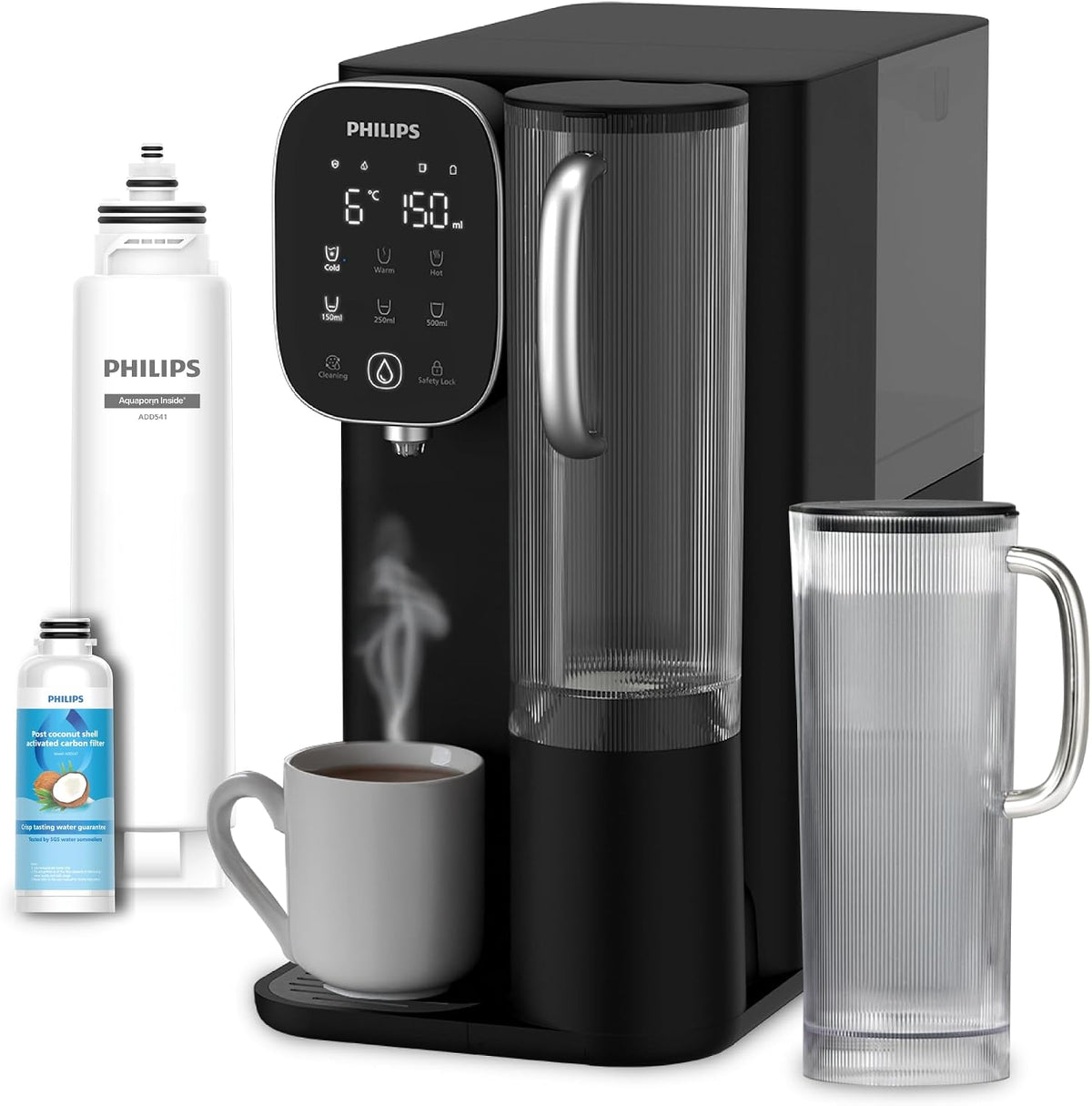 PHILIPS, Distributori di acqua calda e fredda, 2000 L, Nero, 5 in 1