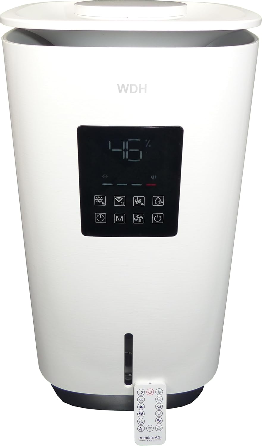 WDH, Purificatore d'aria, WDH-SE2303, 800 ml, 65 m, 162,5 m, Bianco, illuminazione LED, Wi-Fi, filtro HEPA