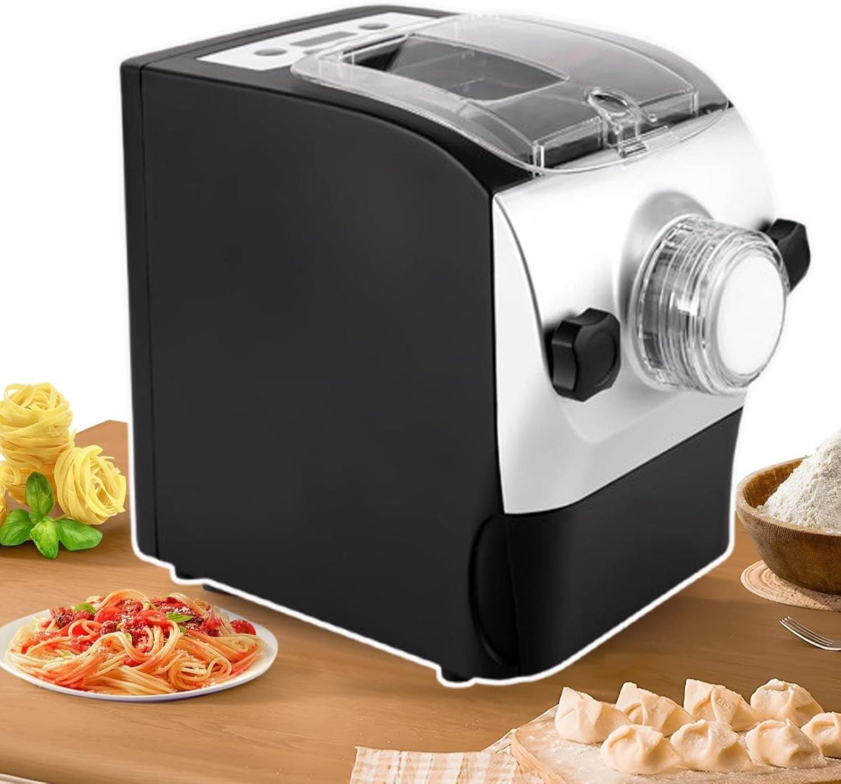 lealovengzh, Macchine per la pasta elettriche, 260 W, 65 dB, 500 g, Nero, illuminazione LED