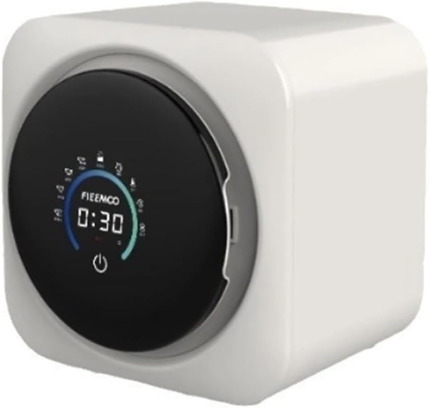 RIJPEX, Lavatrice, 3,5 Litri, 3 kg, Bianco, illuminazione LED