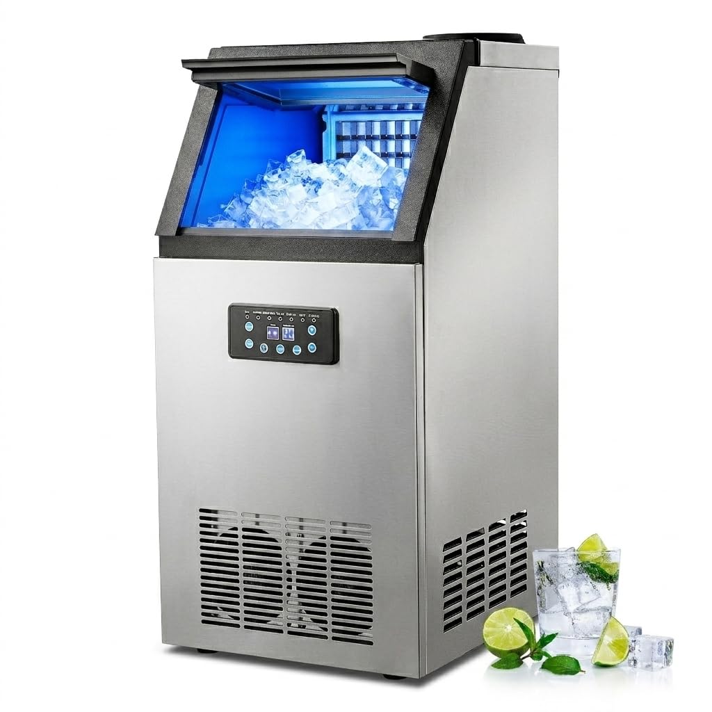 CO-Z, Macchina per cubetti di ghiaccio, 59 kg/24h, Argento, acciaio inox, autopulizia