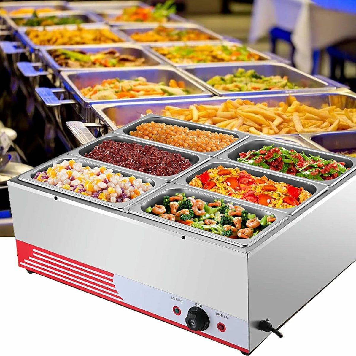 Tavolo, CWCQGH, 1500 W, 30-80 °C, Argento, acciaio inox