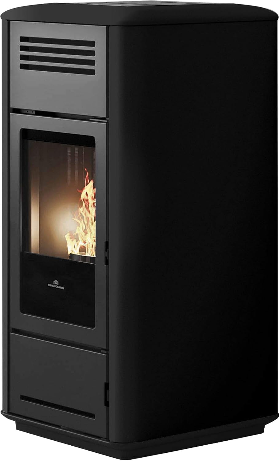 EDILKAMIN, Forni caminetto, 1100 x 520 x 560 mm, 12,4 kW, 325 m, Nero, vano contenitore