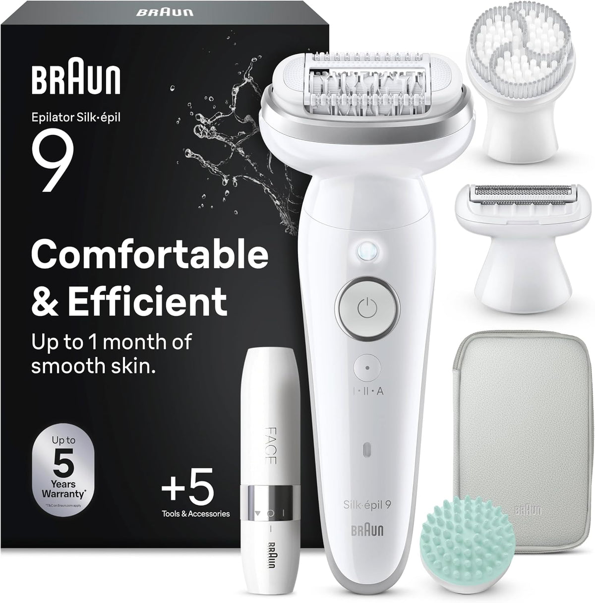 Braun, Epilatori, 0,5 mm, Marrone/Argento, funzionamento senza fili