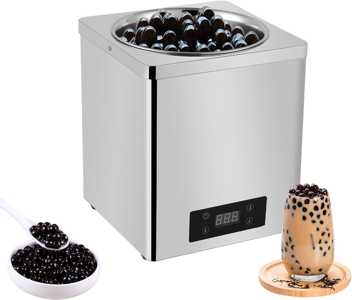 QUSYZD, Scalda zuppe, 600 W, 7 l, 12,5 cm, Argento, acciaio inox