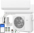 ARLIME, Condizionatore, 208-230V, 36000 BTU, 230 V, 112 x 33 x 23 cm, Bianco, alluminio, Wi-Fi, telecomando, timer, motore inverter, pompa di calore