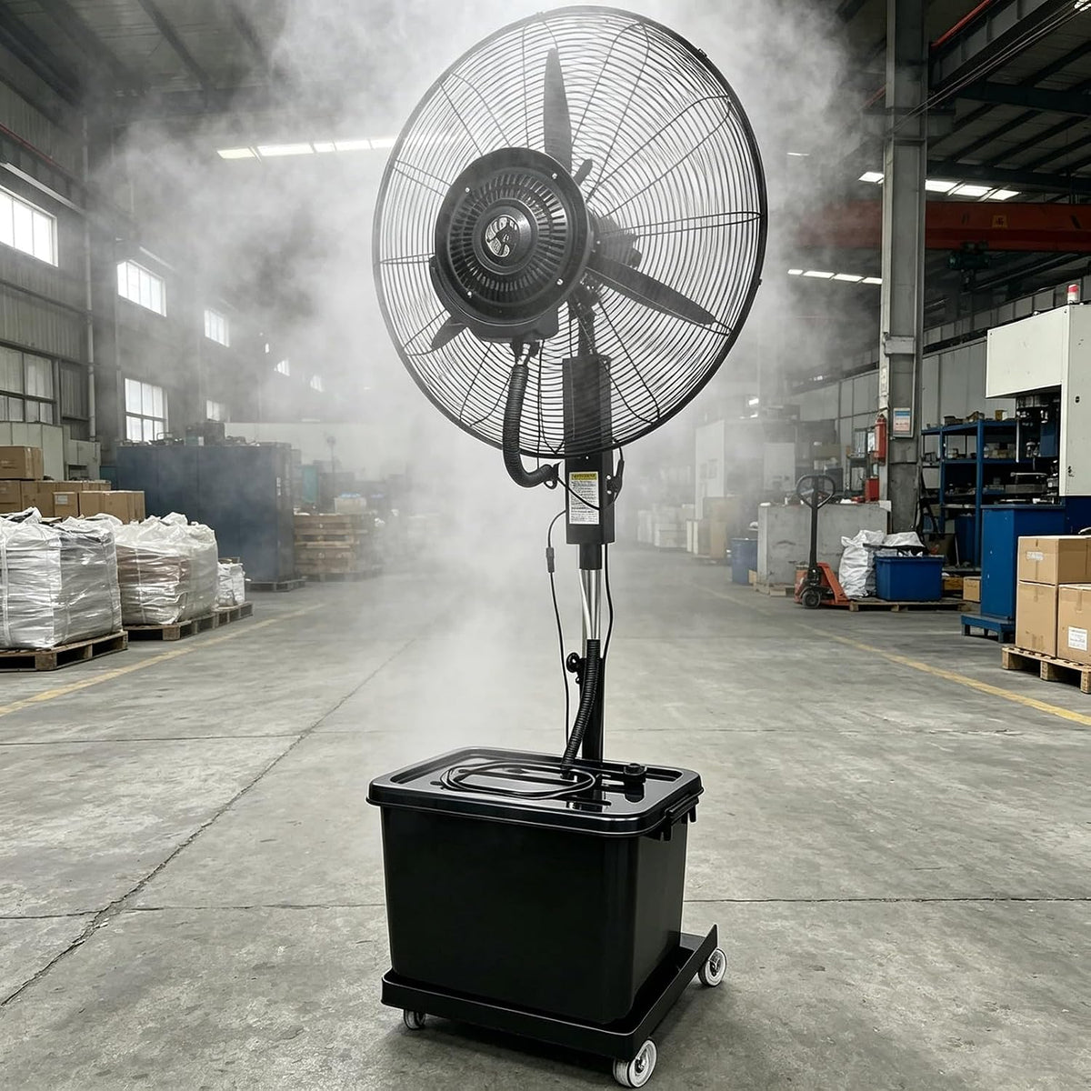 Meedlopia, Ventilatori a piantana, 42 L, 3–12 °C, Bianco, altezza regolabile