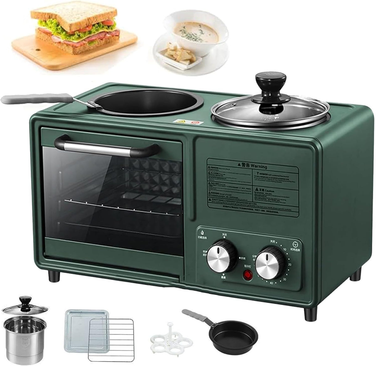 Multi-Cooker, 1,2 l, 44 x 22 x 23 cm, 800 W, Nero